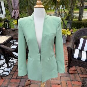 Zara Mint Green no lapel blazer size 4
